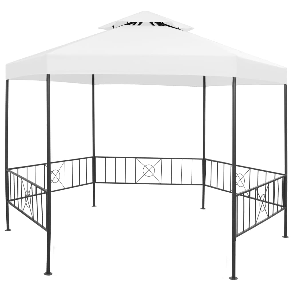 vidaXL Cenador de Jardín 323x275x265 cm 180 g/m² Tienda Toldo Porche Color Blanco,  Antracita,  Beige y mas