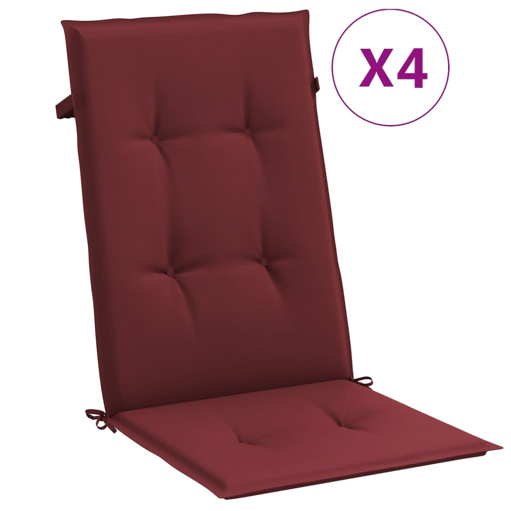 Cojines para Silla Respaldo Alto Vidaxl - Pack 4 - Color Antracita Melange