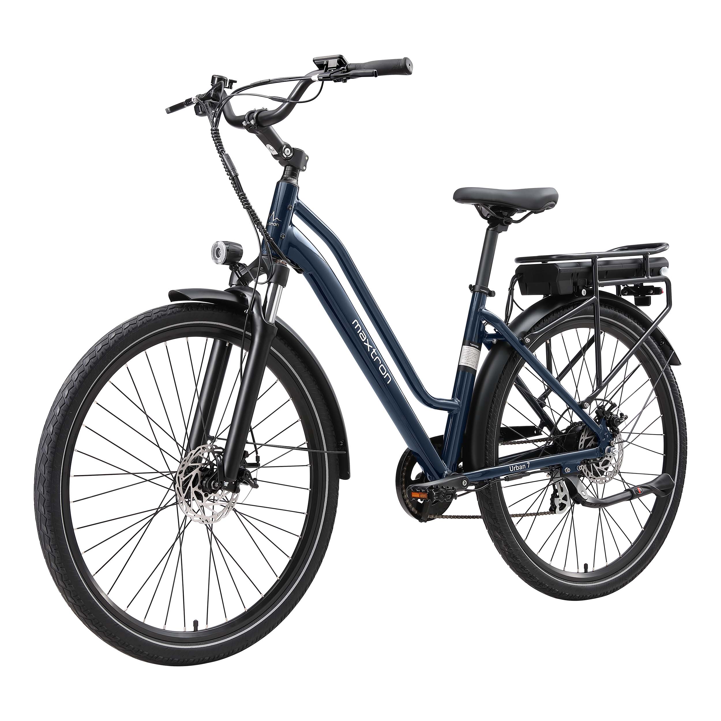 Electric bike – Maxtron Urban 7 – 250 W motor – 36 V 12.8 Ah battery – Range: 70 km – Aluminium alloy frame, which is sturdy and durable, yet lightweight and comfortable to ride.