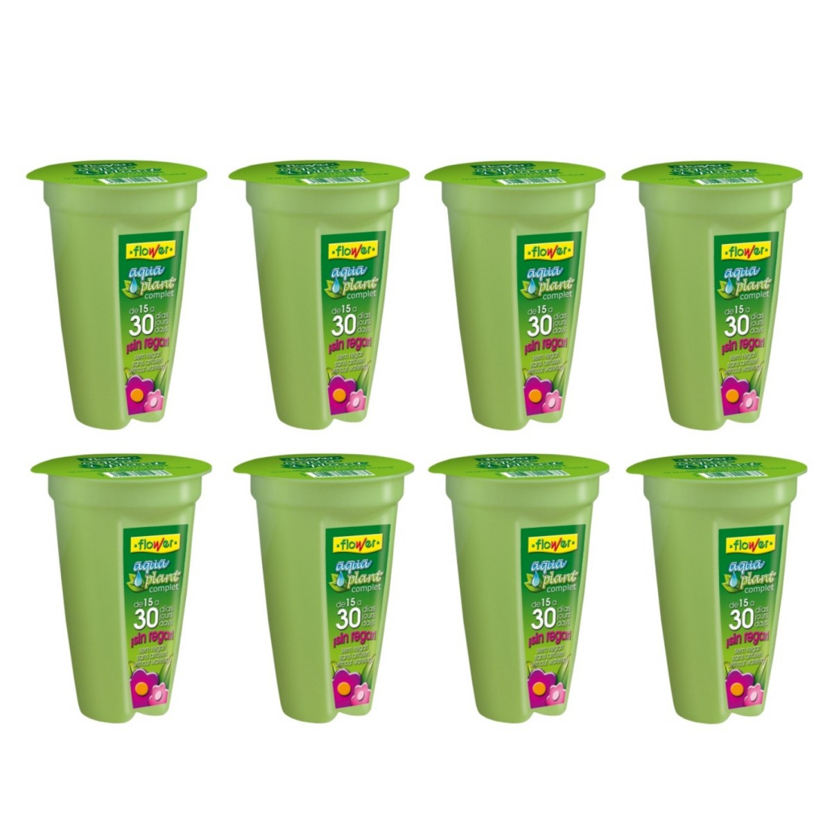 ZYLX SHOPPING - Flower Aqua Plant Complet 150ml (Pack 4/8 uds) - Sistema de Riego Automático en Gel, Hidratación Prolongada para Plantas de Interior y Exterior