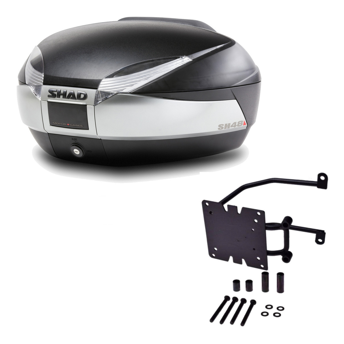 Baul Trasero + Herraje Montaje Sh48 Titanium Premium KIT-185727