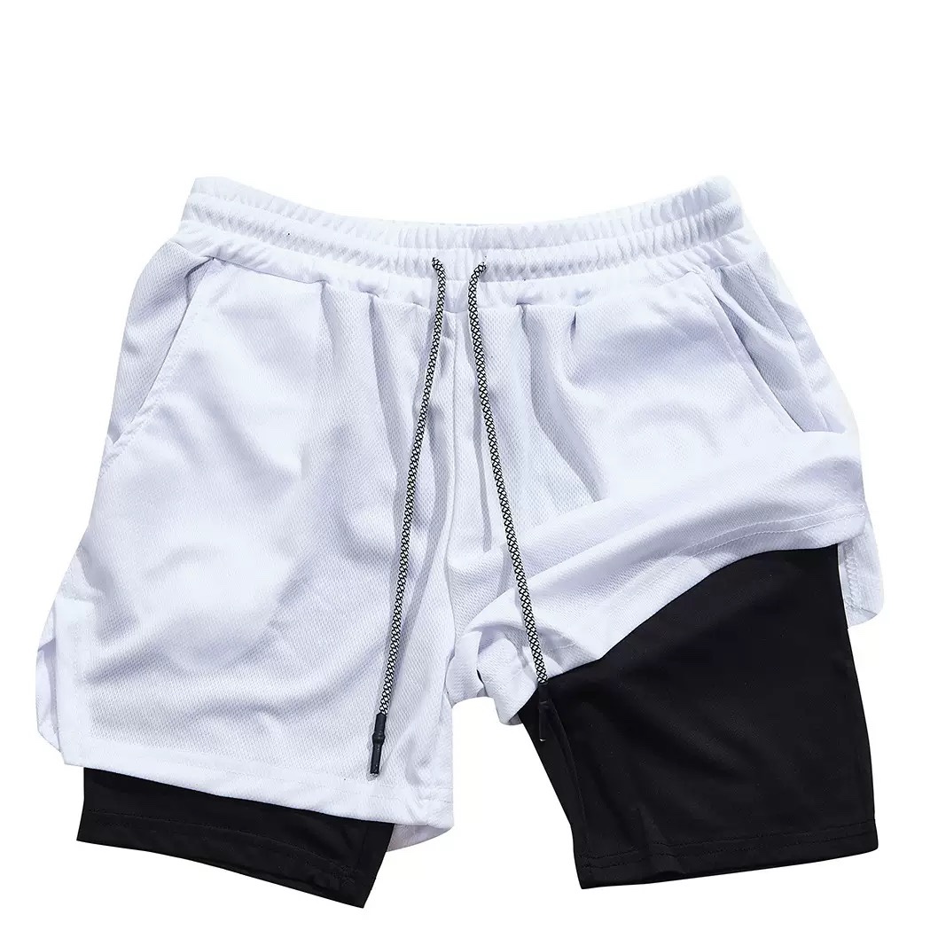 Shorts De Correr Para Hombre 2025 Nuevo 2 En 1 Secado Rápido Entrenamiento De Gimnasio Fitness Jogging Pantalones De Verano MOV