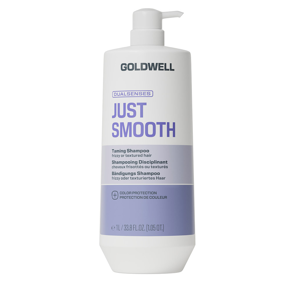 Goldwell Just Smooth Taming Shampoo 1000ml - champú para cabello encrespado