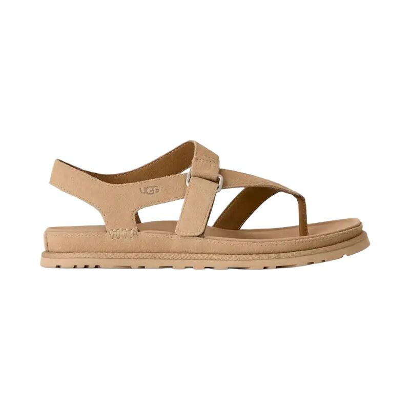Sandalias Beige UGG GoldenGaze con Tira en el Dedo Sand con Suela Ligera y Plantilla Suave