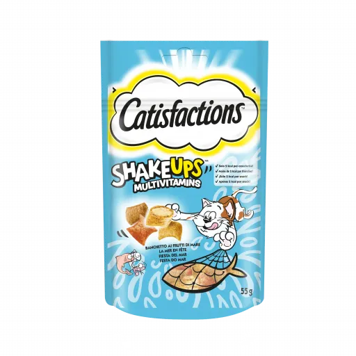 Catisfactions Snacks Shake Ups Fiesta del Mar para Gatos 55 GR
