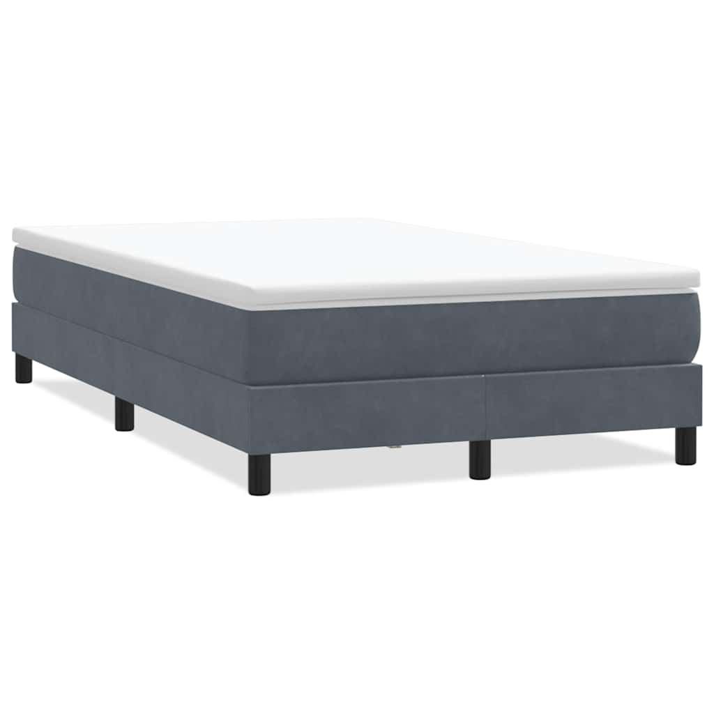 vidaXL Cama box spring sin colchón  terciopelo 120x220 cm Multicolor