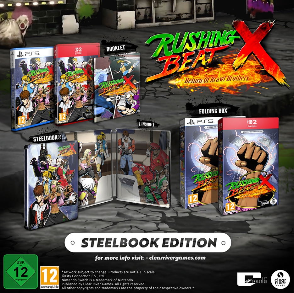 Rushing Beat x Return of the Brawl Brothers Steelbook ED Juego para Consola Nintendo Switch 2