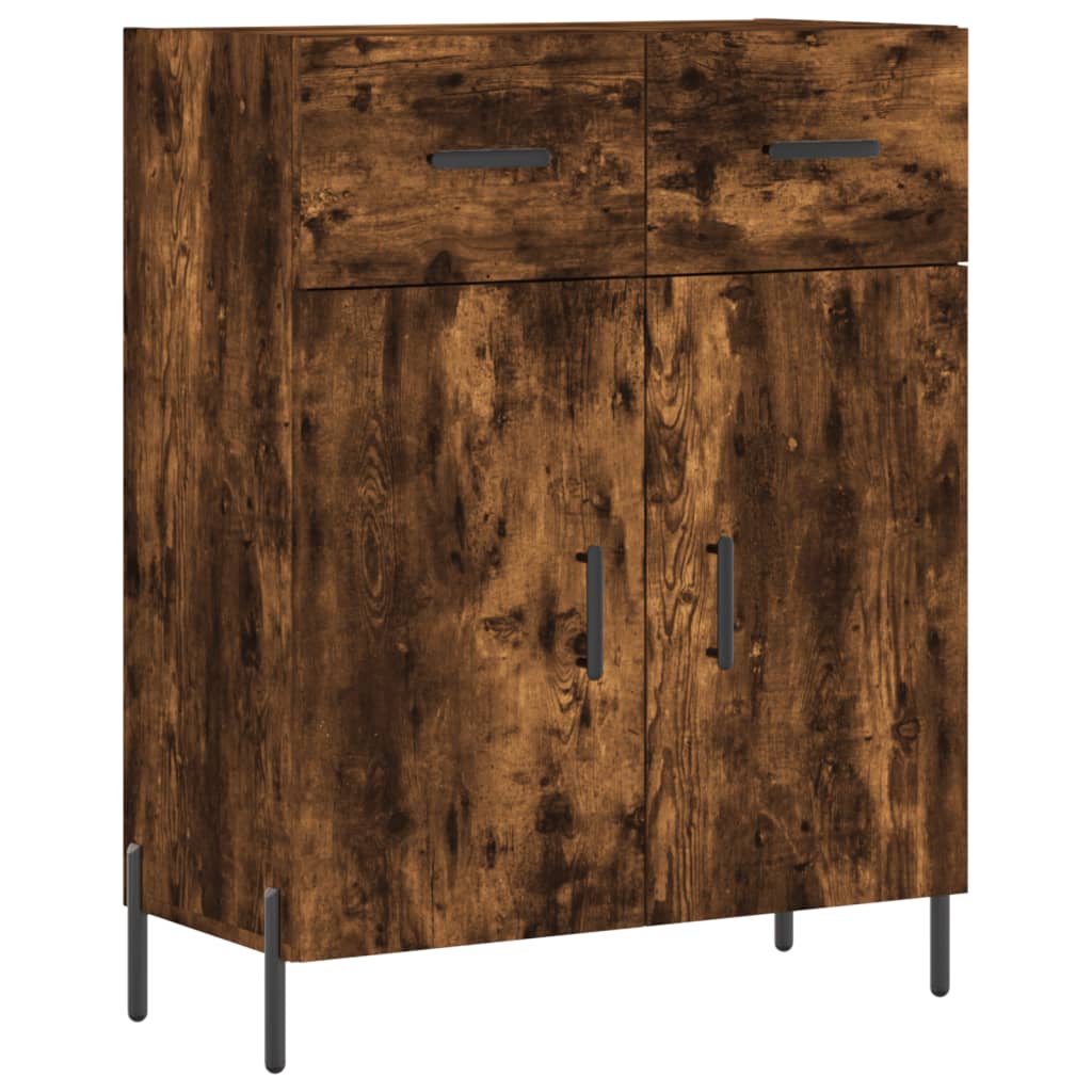 Vidaxl Aparador de Madera de Ingeniería 69,5x34x90 Cm Mueble de Almacenaje de Salón Negro