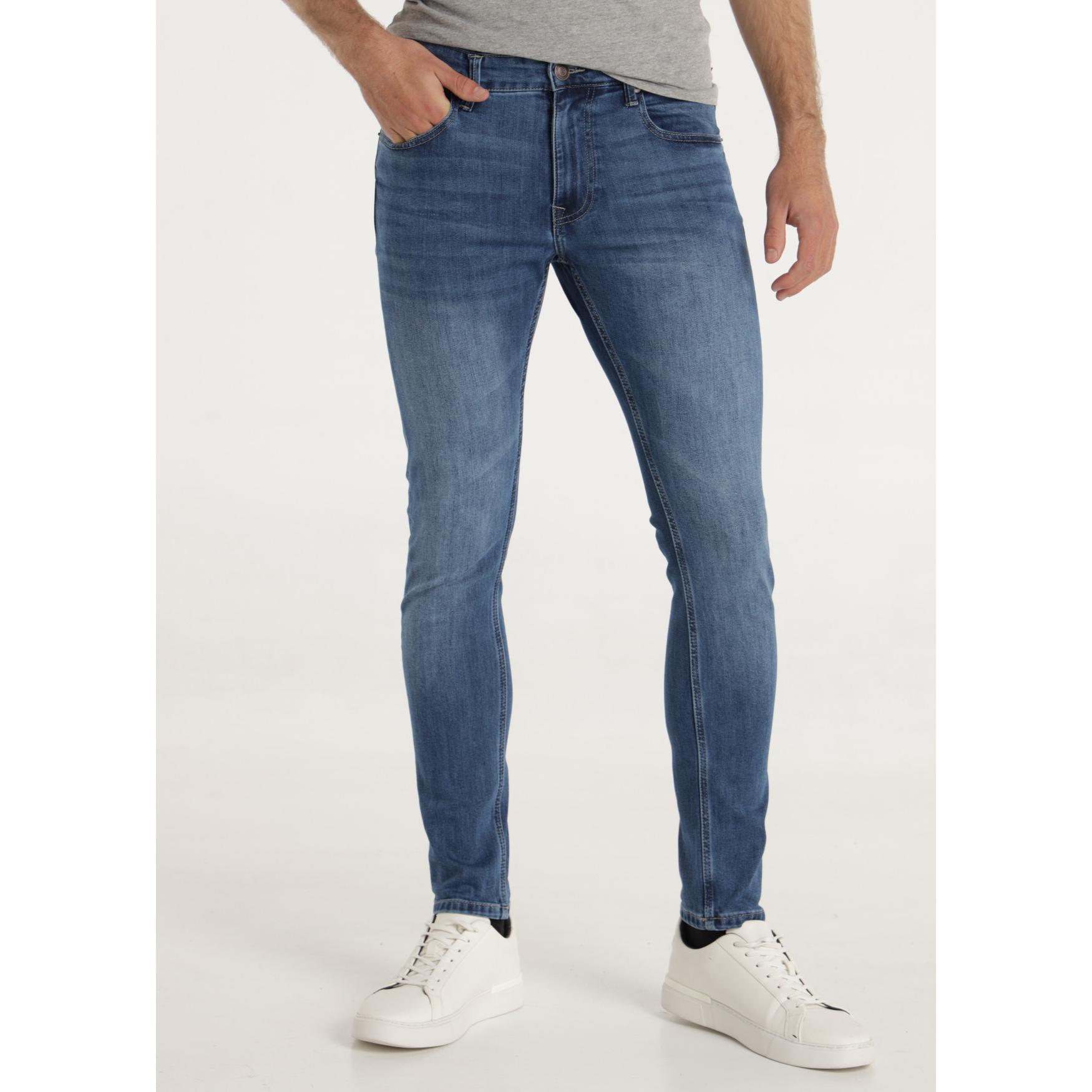 SIX VALVES - Jeans lavado medio azul - Super skinny fit - Tiro medio - Tallaje en Pulgadas- Tallaje en Pulgadas