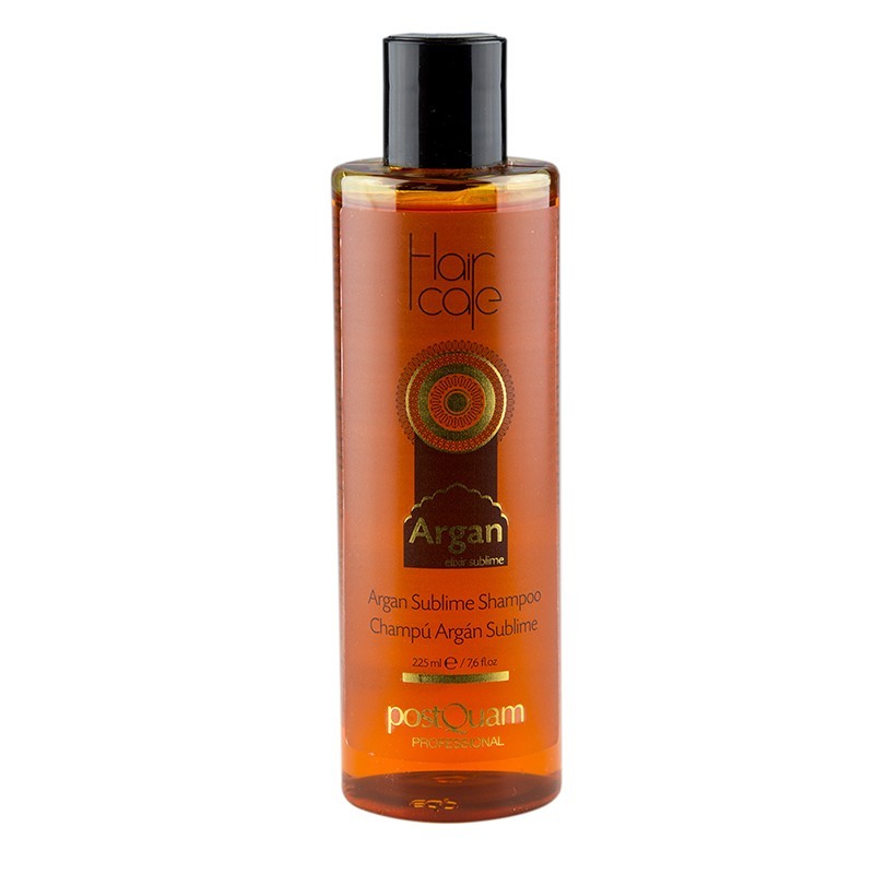 PostQuam - Hair Care Champu Argan Sublime para Cabellos Normales - Champú de Argán Fortalecedor de Cabello que Aporta Brillo y Deja el Pelo Suave y Sedoso - Con Aceite de Meadowfoam como Abrillantador y Protector Capilar - 225 ml