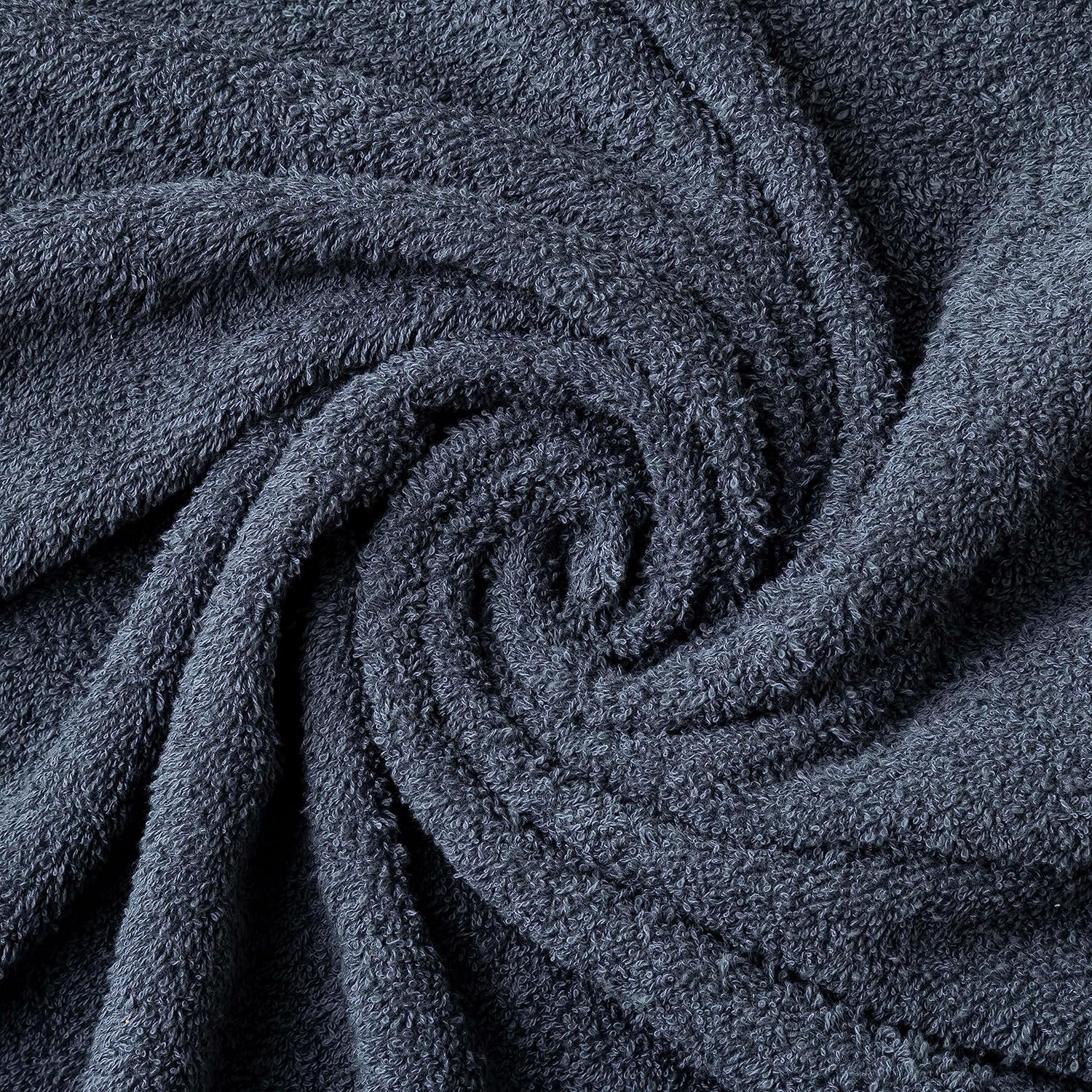Juego de 2 Toallas, 100% Algodón de 550 GSM Extra Suaves, 5502, Highly absorbentes y de Secado rápido. (Gris oscuro, 100x150 cm)