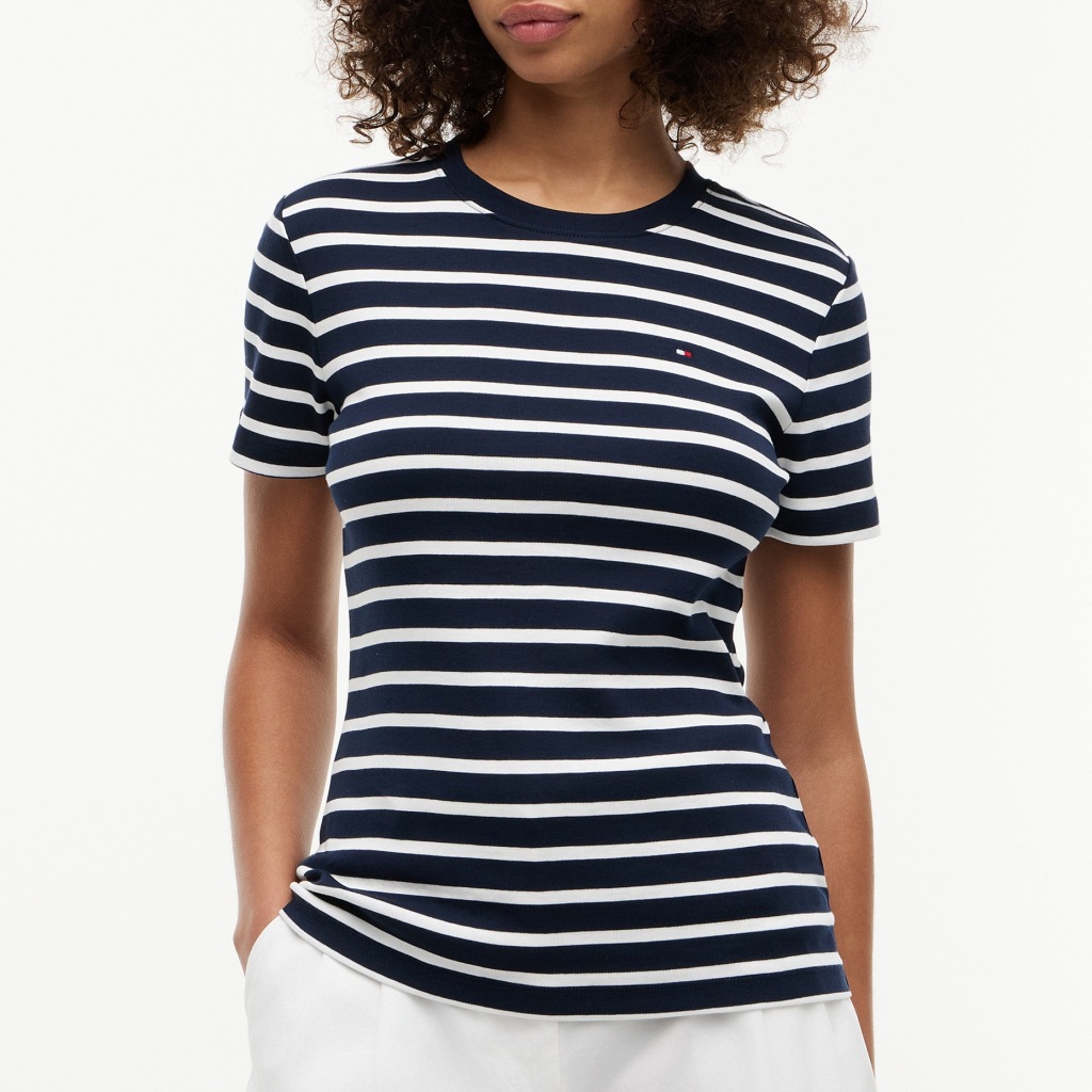 Camisetas Mujer Marca Tommy Hilfiger Modelo Ww0ww40587 Slim Cody