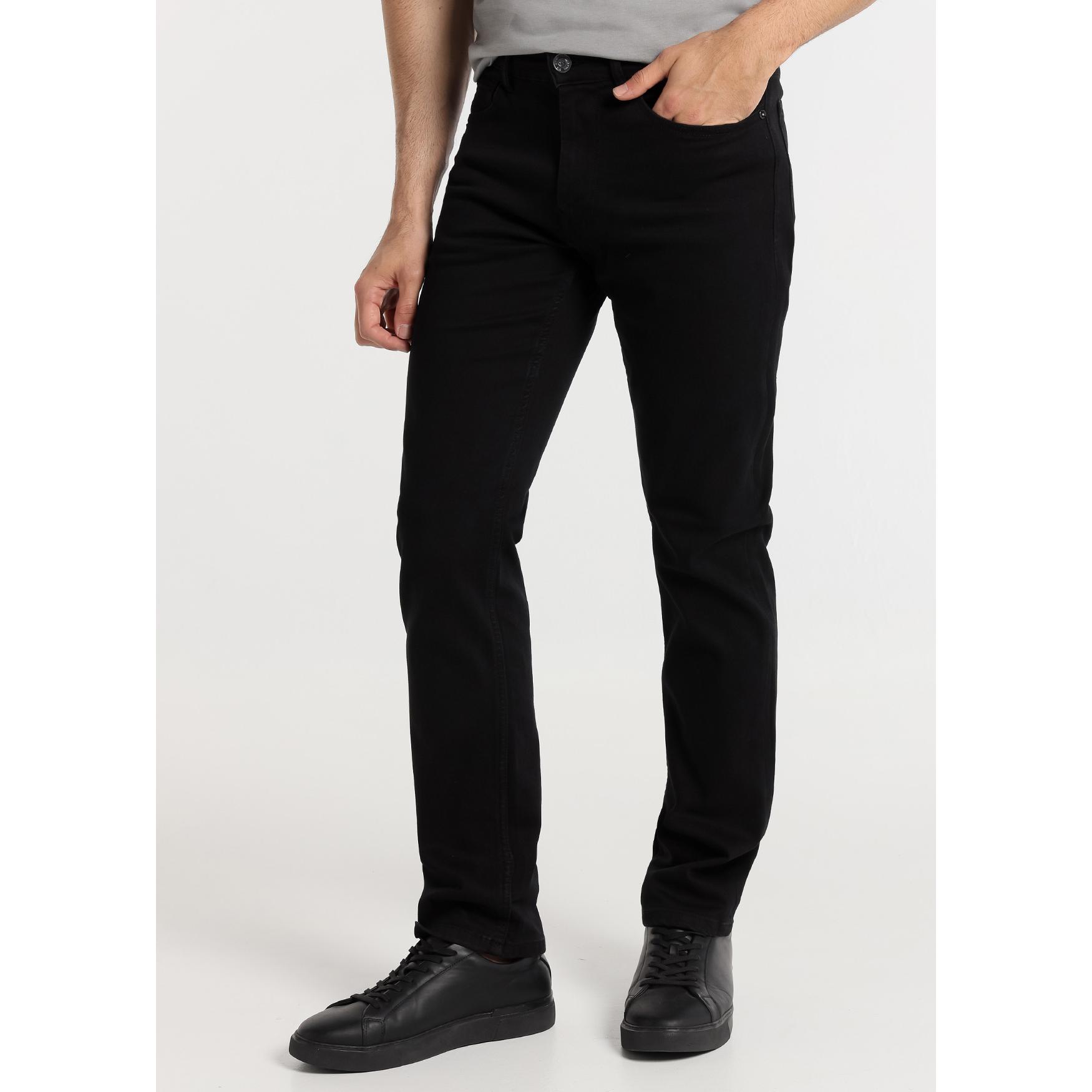 SIX VALVES - Jeans Regular Ultra Black - Tallaje en Pulgadas- Tallaje en Pulgadas