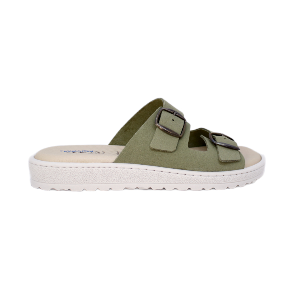 Shoes Sandalias marca Plumaflex para mujer en color verde