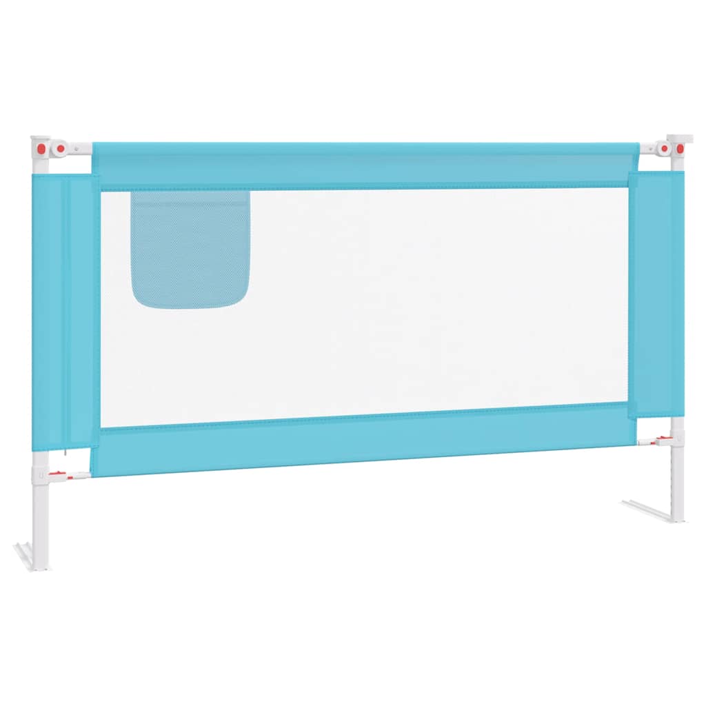 vidaXL Barandilla de seguridad cama de niño azul tela 140x25 cm
