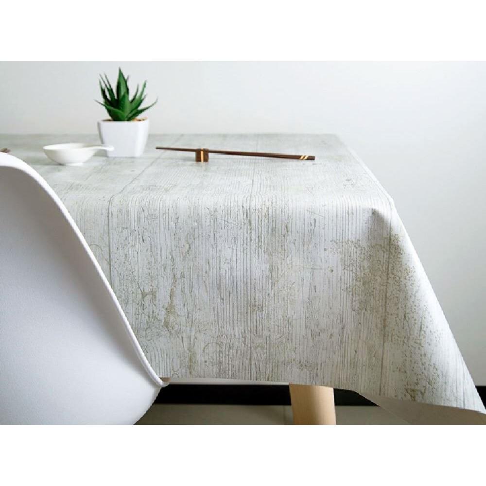 Hulehule Tex Mantel de PVC Estampado Madeira Blanco 140x275cm Resistente a Manchas y Fácil de Limpiar