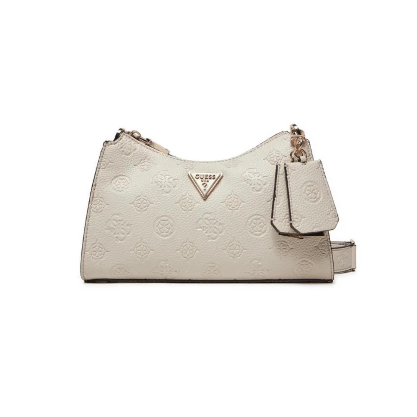 Bolso bandolera Guess Cresidia blanco roto logo para mujer