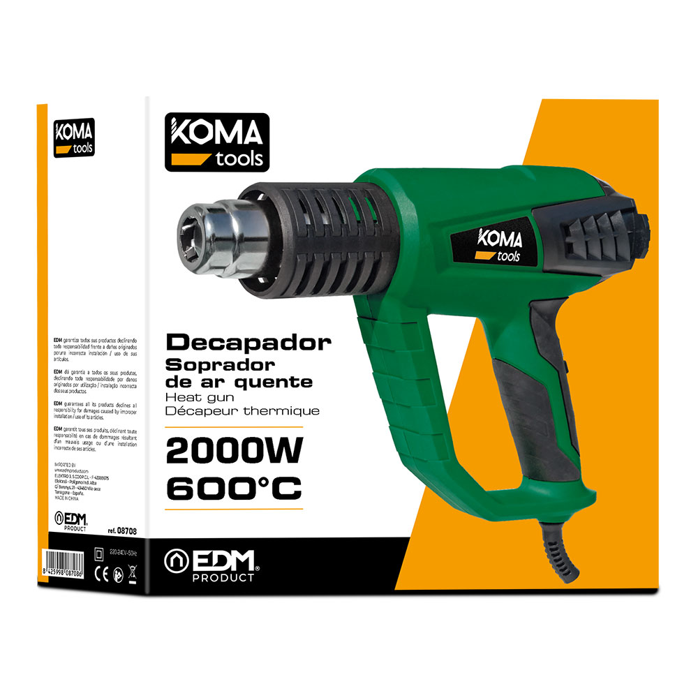 decapador electrico 2000w 26,5x20,6cm koma tools