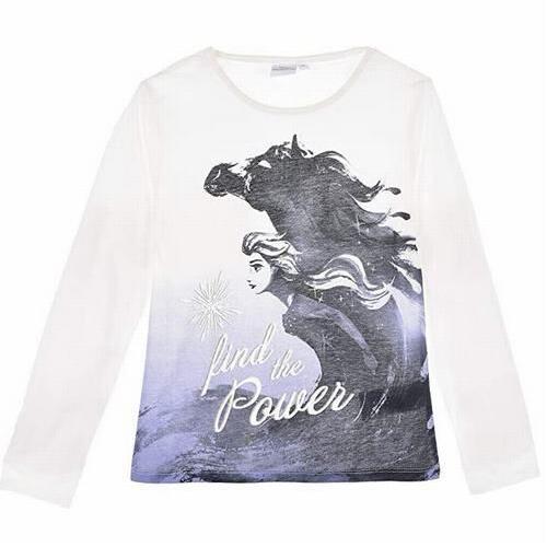 Cerdá Camiseta Manga Larga Blanca Frozen II - 100% Algodón