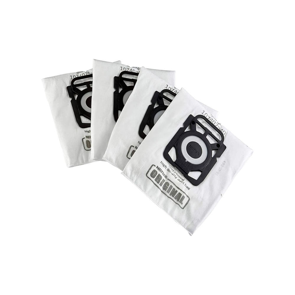 Anakel Home Bolsas Aspiradora Nilfisk 107407940 Compatibles con Aspirador Nilfisk King, Extreme y Elite Series  4 unidades, Incluye Prefiltro, Tejido de Alta Resistencia