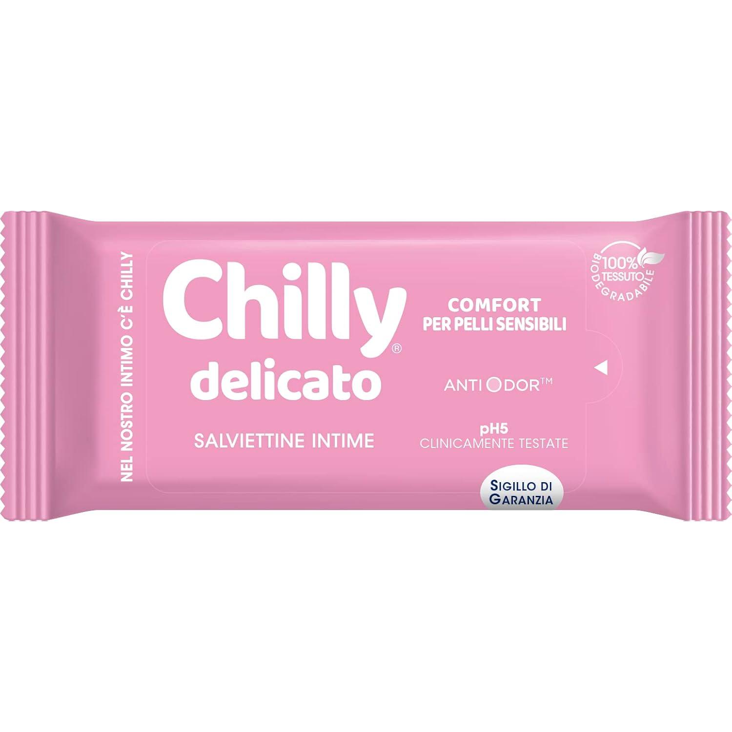 Chilly Delicato Toallitas Íntimas 12 Uds Con Aloe Y Hammamelis