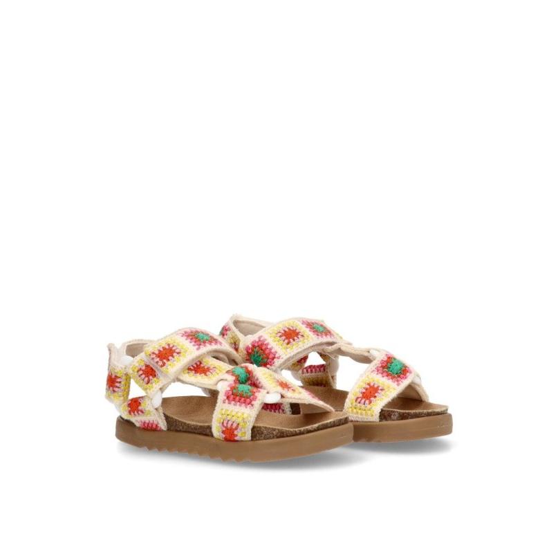 Sandalia Luna Kids - Niña - Suela Plana - Modelo Rbs1305 - Color Multicolor