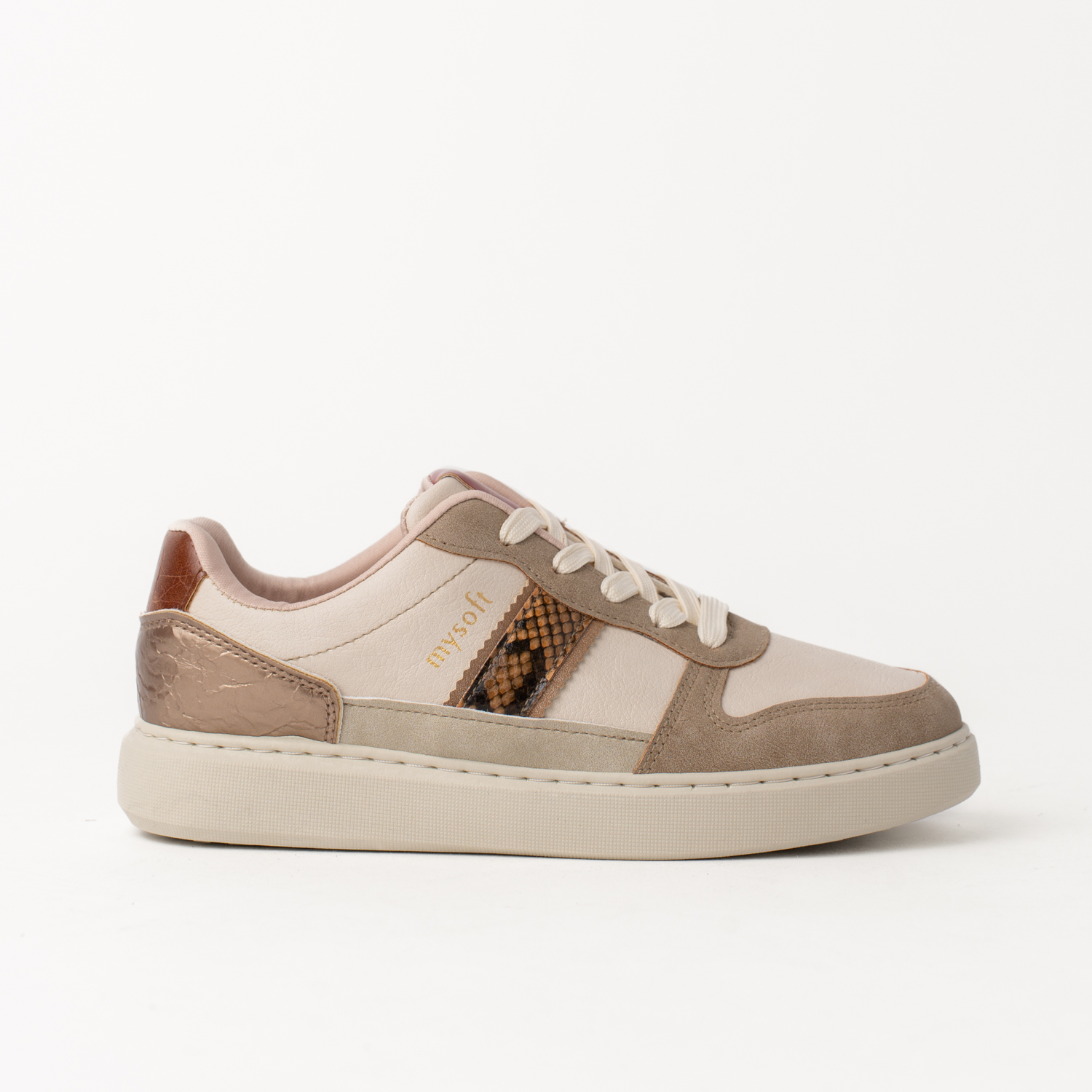Mysoft 25M600 Zapatillas con cordones de mujer texturas combinadas