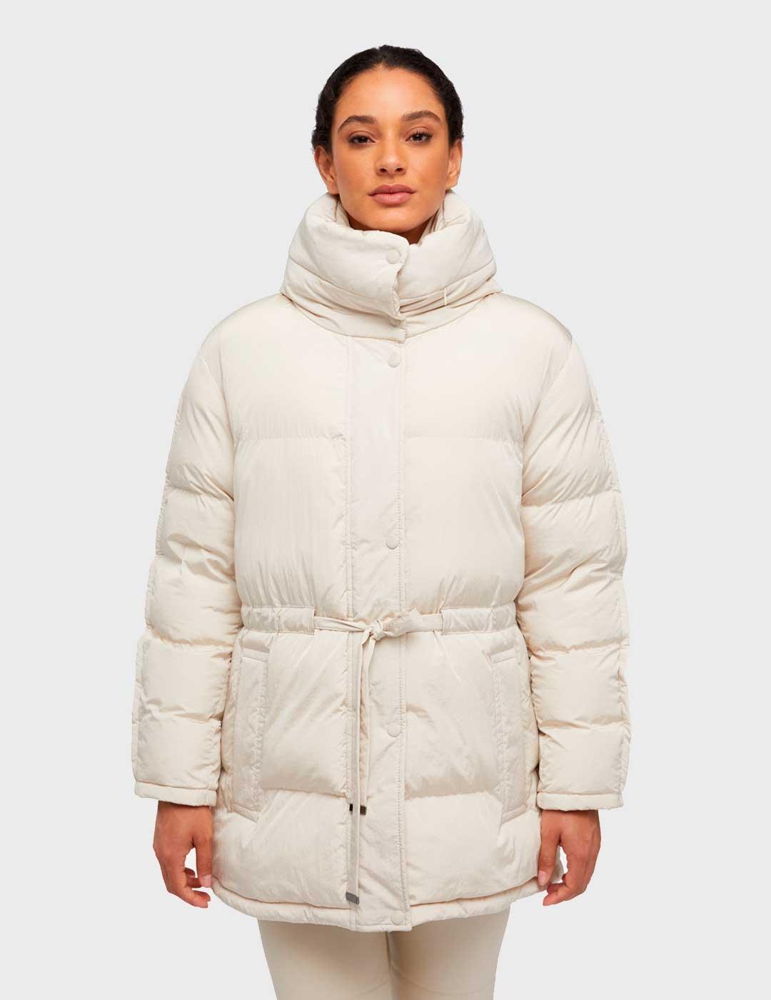 Abrigo Geox Skyely Mid Parka beige para mujer