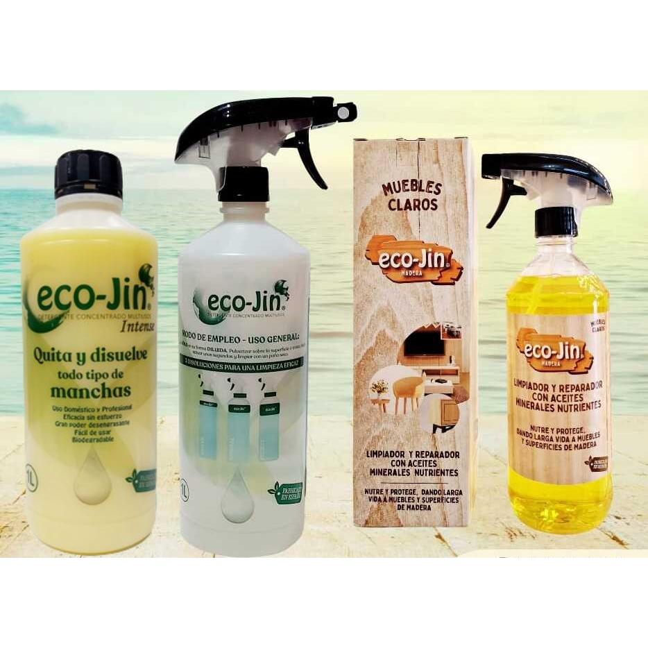 PACK LIMPIEZA ECO-JIN LIMPIADOR MULTIUSOS EXTRA CONCENTRADO + ECO-JIN OLEO LIMPIADOR RESTAURADOR ABRILLANTADOR MADERAS