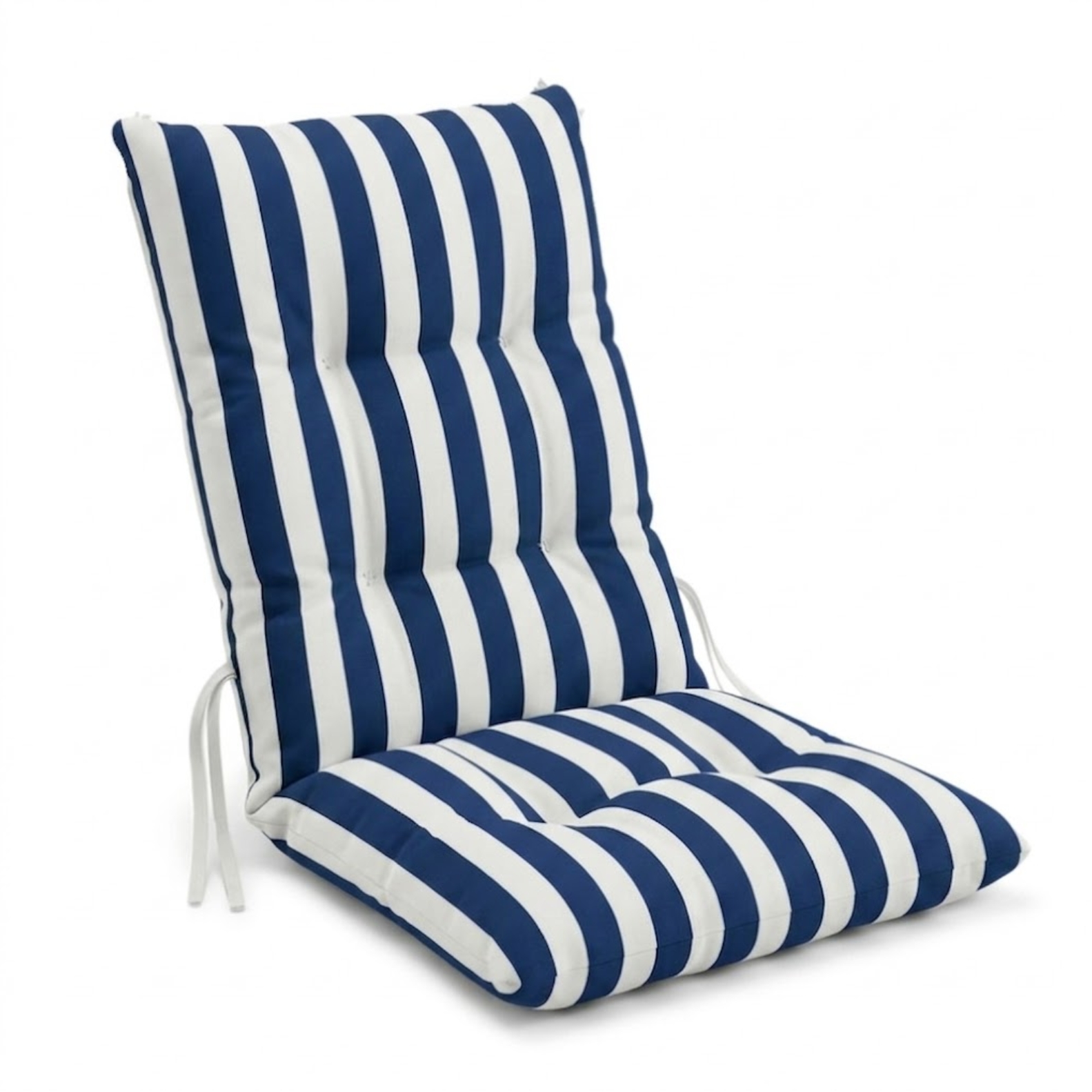 PIND Cojín Tumbona Acolchado 120x55x8cm | Colchoneta Exterior Jardín Piscina con Respaldo y Sujeción | Relleno de Fibra Hueca Acolchada - Cojín Tumbona y Silla Diseño Rayas