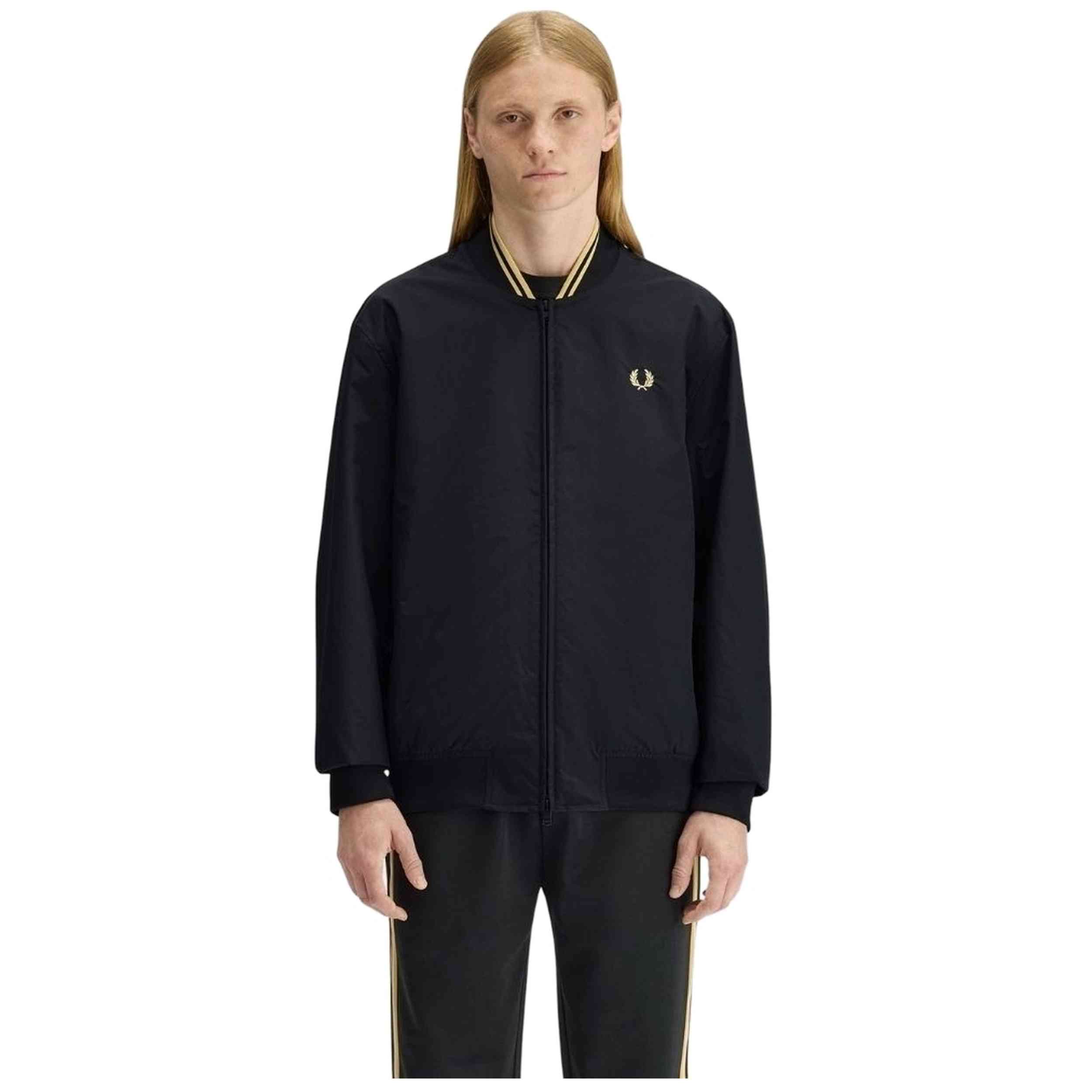 Chaqueta Fred Perry modelo Fred Perry Brentham Bomber Black para Hombre en color Negro