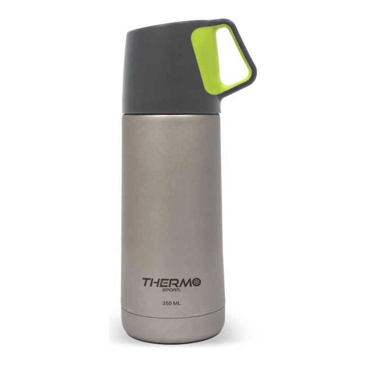 THERMOSPORT - Termo Inoxidable Mate 350ml con Taza - Aislante para Bebidas Frías y Calientes - Diseño Moderno y Portátil | AmyStyle