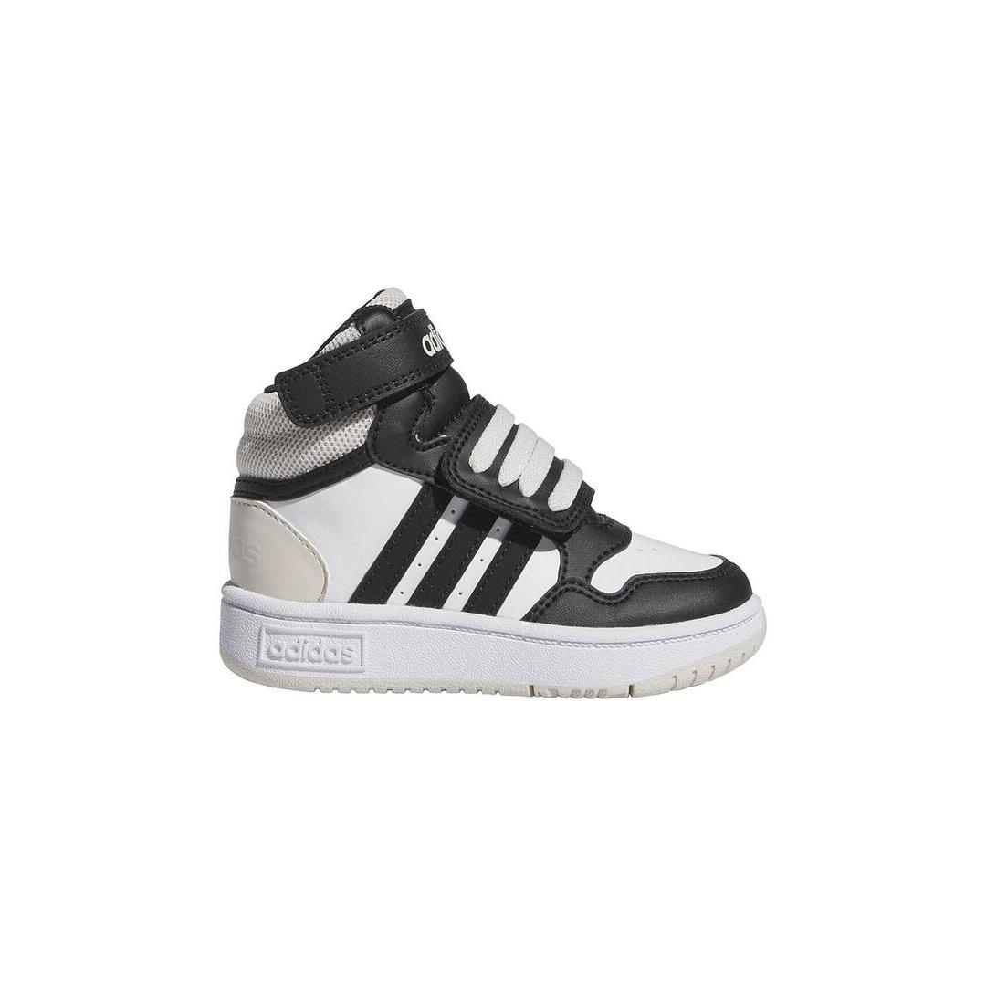 Zapatilla Niño/a adidas Hoops Mid Blanco Negro