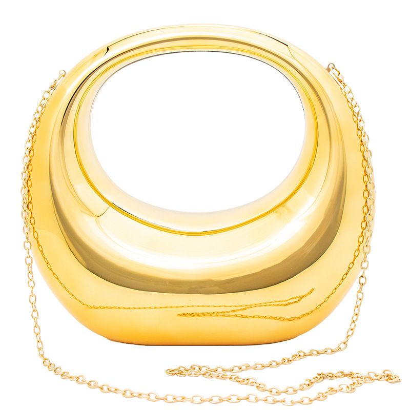 Bolso de acrílico para mujer, bolso de hombro de forma única con correa de hombro de cadena desmontable