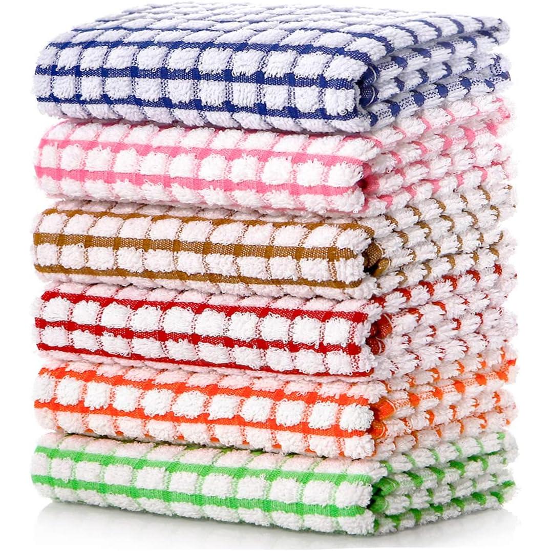 CA Juego de Paños de Cocina y Paños de cocina de Algodón a Granel de 16,0x25,0 in, pack of 6 Paños for LaVar platos, trapos para secar platos, ropa de Cocina y Paños de Cocina