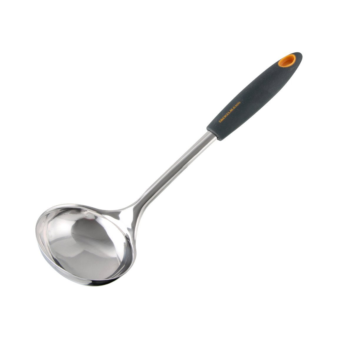 FACKELMANN Cazo Sopa Soft. Polipropileno y acero inox. Gris, naranja e inox. 30x9,3cm. 1ud