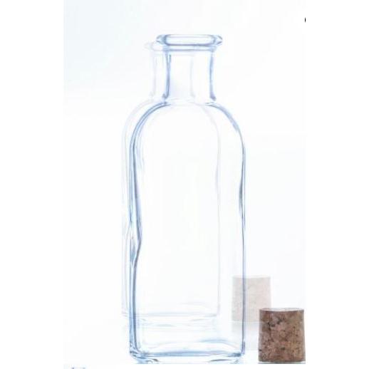 Un Olivo 12 Unidades Botella de Cristal con Corcho y Vertedor 500 Ml - Resistente