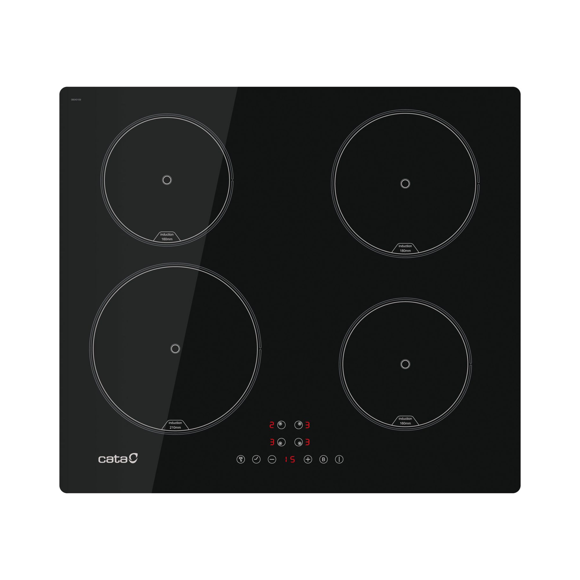 Cata – Placa inducción Cata con 4 zonas de cocción – 6324 E2 BK.