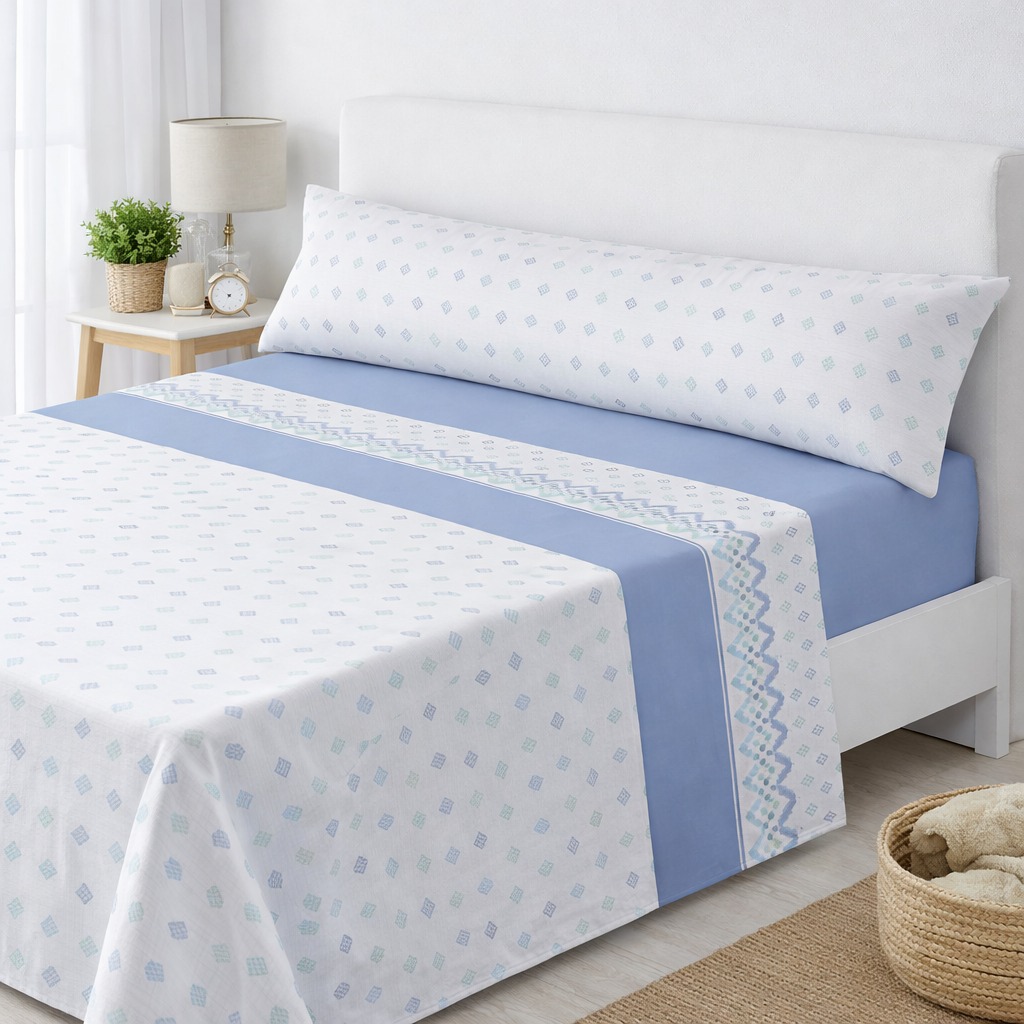 Juego de Sábanas Microfibra 100% Poliéster, Suaves y Frescas para Verano, Estampadas, incluye Bajera -Encimera-1 o 2 Funda de almohada, Entrega en España en 48 a 72 horas Escanea el QR para ver el artículo e