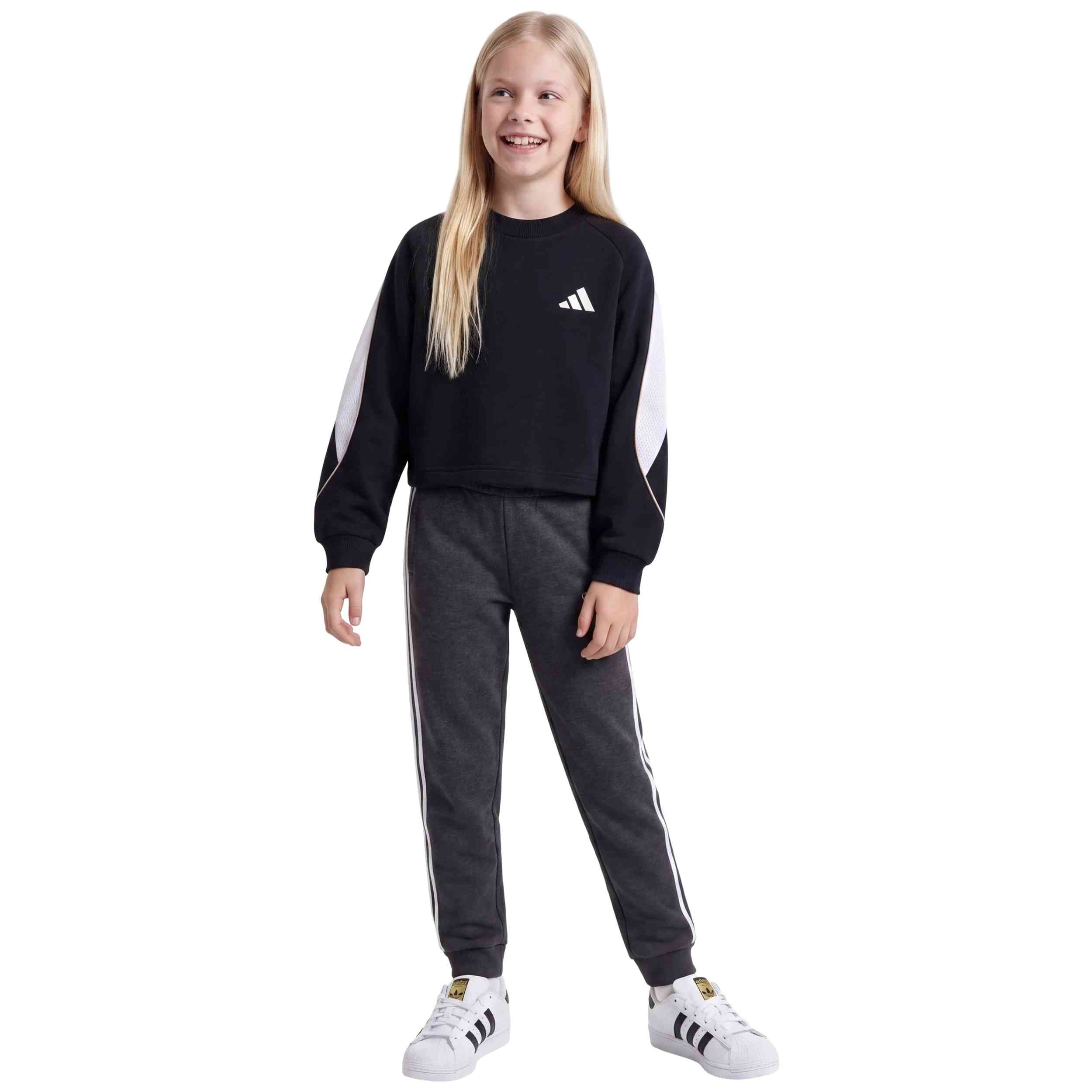 Sudadera Adidas modelo Stadium "Negro/Blanco" para Niñas en color Negro