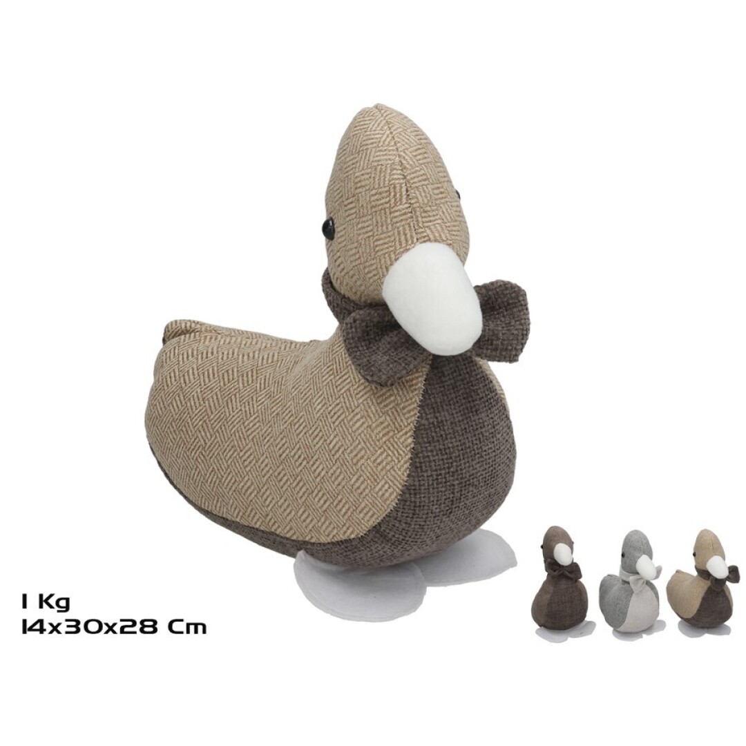 Tope de Puerta Decorativo con Peso 0.8-1 kg – Diseño Animal (Perro, Pato o Rinoceronte) – Sujetapuertas de Tela en 3 Colores