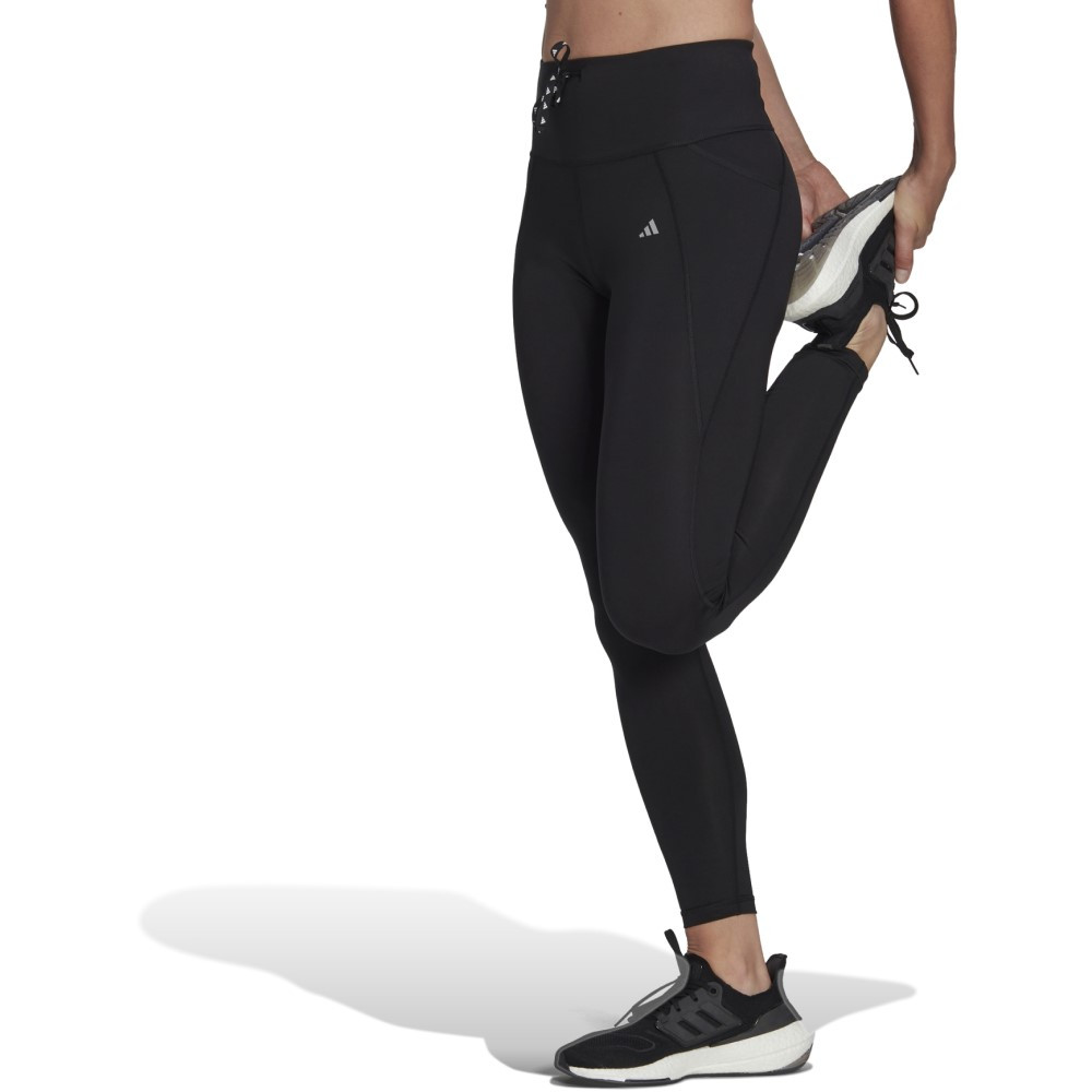 Leggings Adidas W Run Ess 1/1 Tgt Negro Hs5464 Malla Runnig Mujer