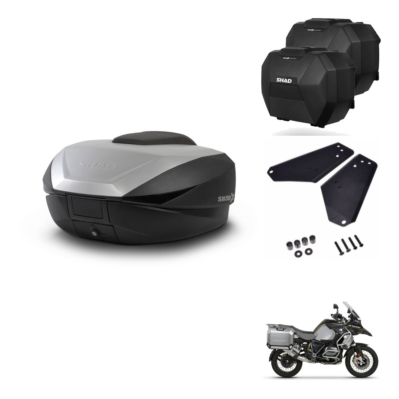 Maletas Sh38x Carbon + Herraje 4P + Herr KIT-573319