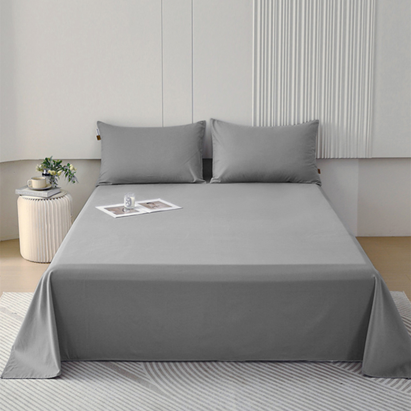Sábanas premium verano , ropa de cama de 3 piezas, juego de cama de varios tamaños y colores (90/105/135/150/180/200) suave , liso, sin estampados, y sencilla,Sábana Antimanchas para Niños, no se descolora ni pierde brillo. Sábana matrimonial ,Secado Rápi