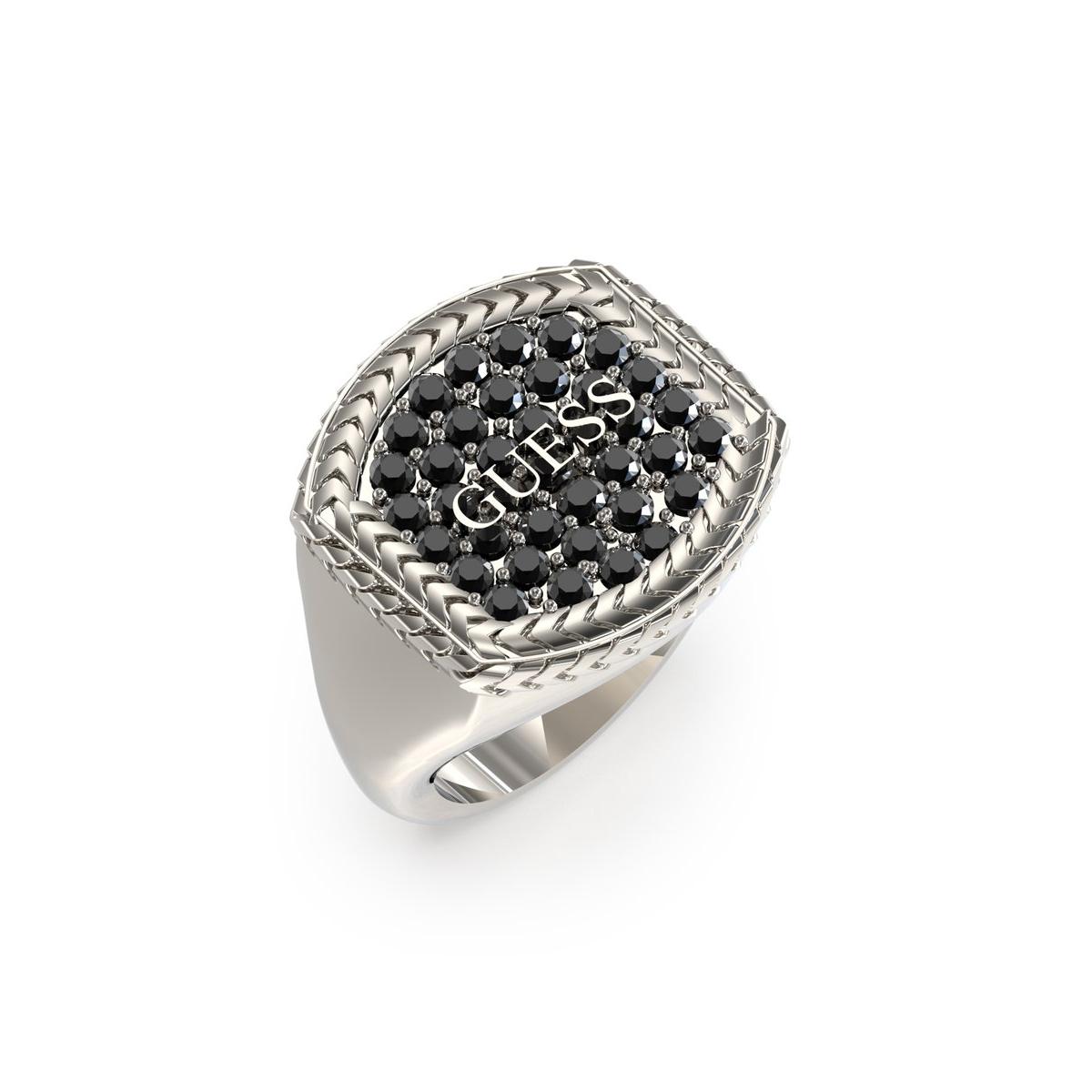 Guess Anillo Hombre Sailor Knot De Acero Negro, Plateado Talla Europea 66 Talla España 26,00 Jumr05019jwstbk66