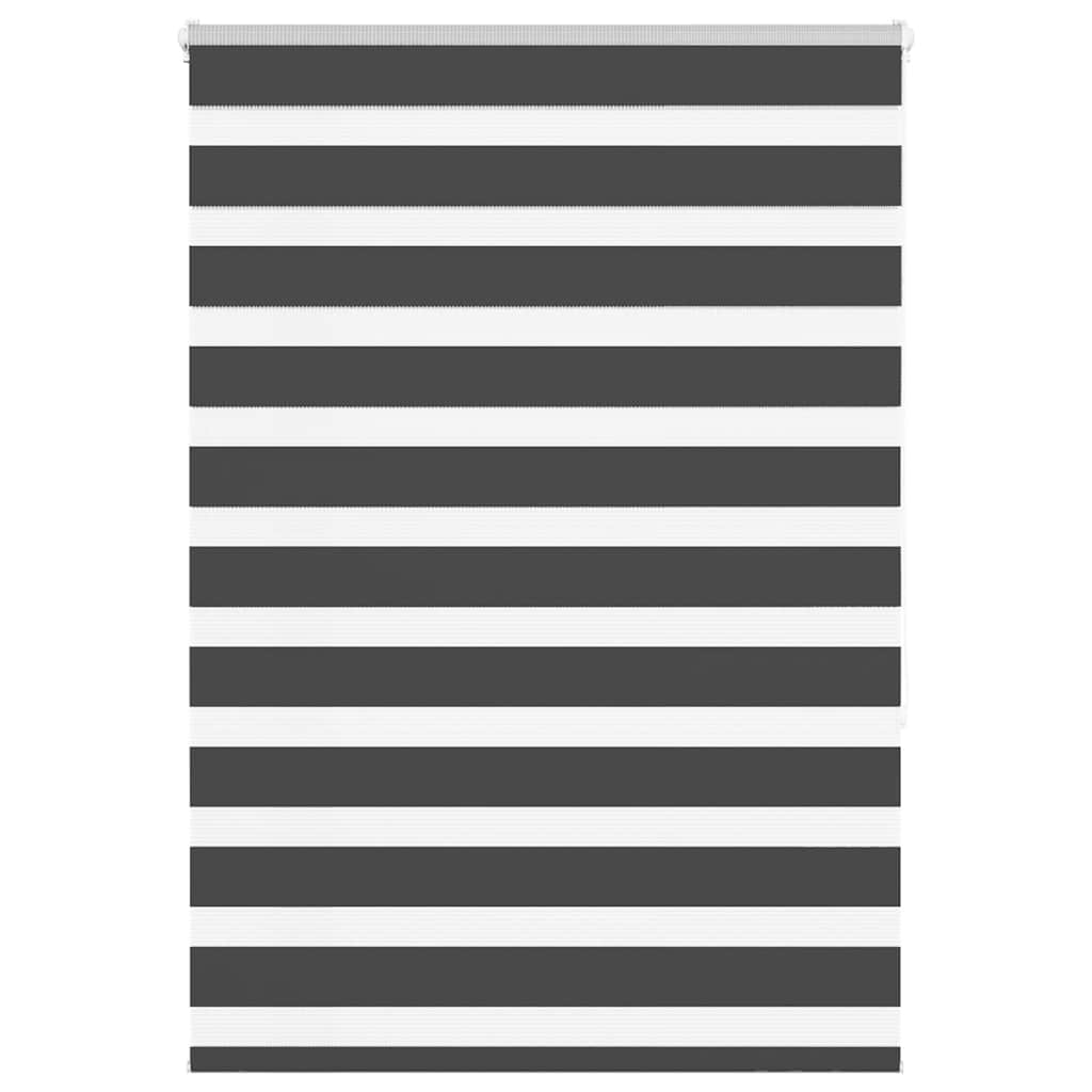 vidaXL Estor cebra negro 110x150 cm tejido ancho 105,9 cm poliéster