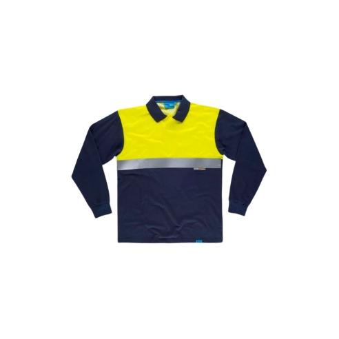 Polo de Manga Larga AV con Cinta Reflectante y Protección Antibacteriana