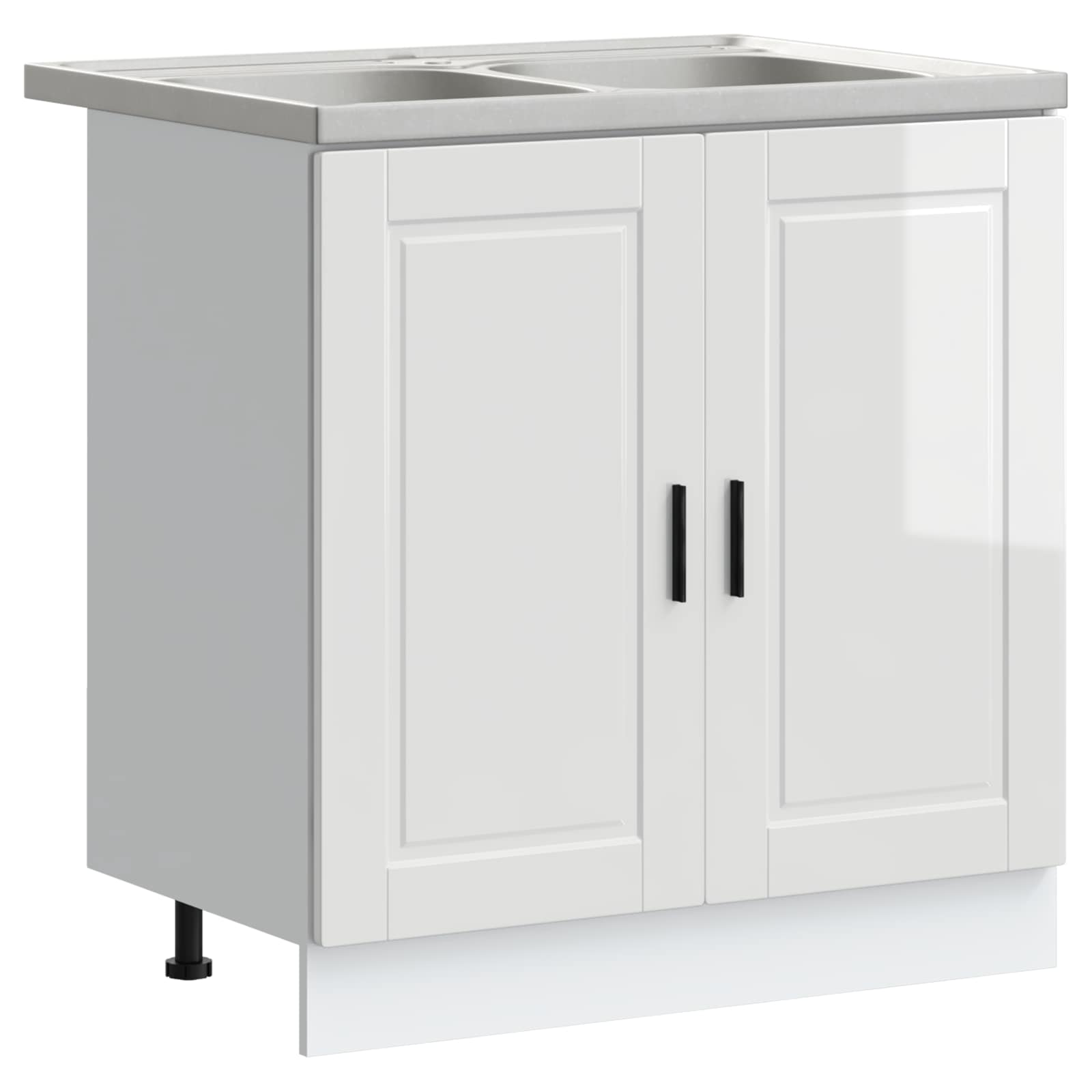vidaXL Mueble Bajo para Fregadero Porto 2 pcs Madera contrachapada