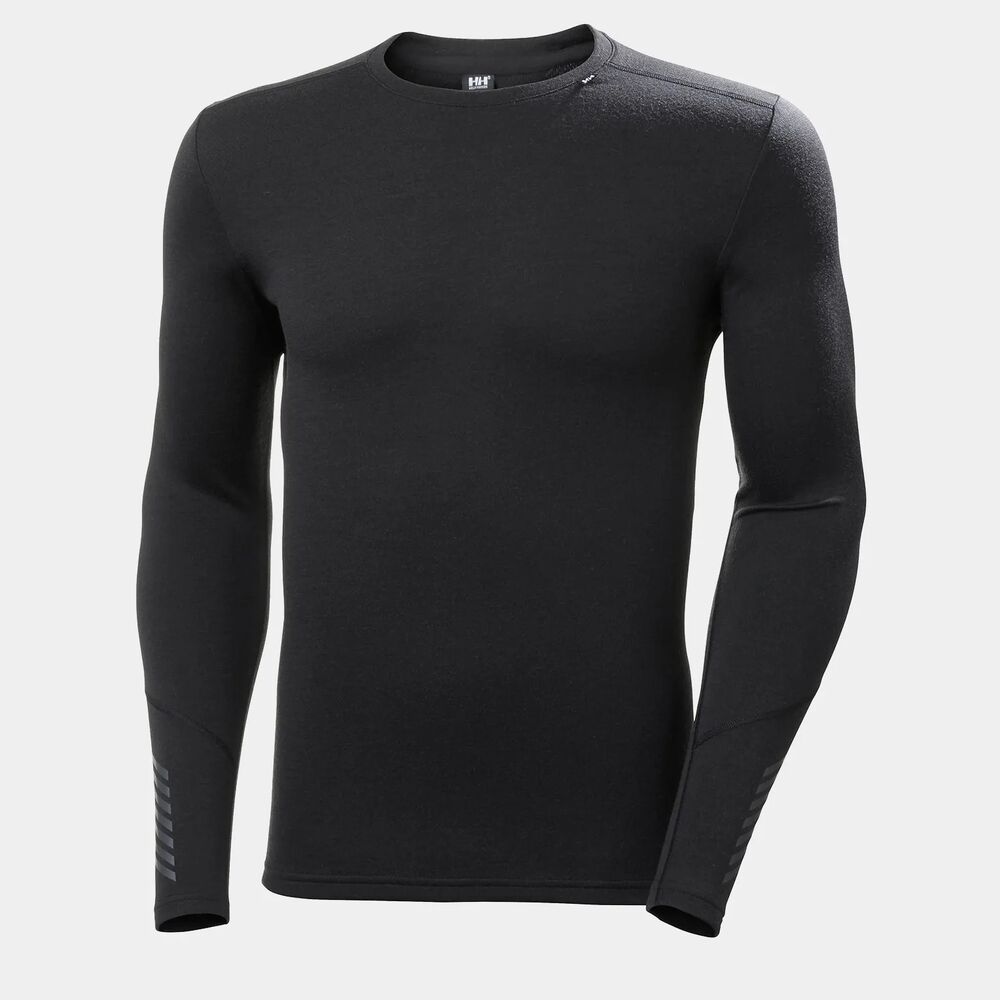 Camiseta manga larga Negra Helly Hansen Lifa Merino Midweight