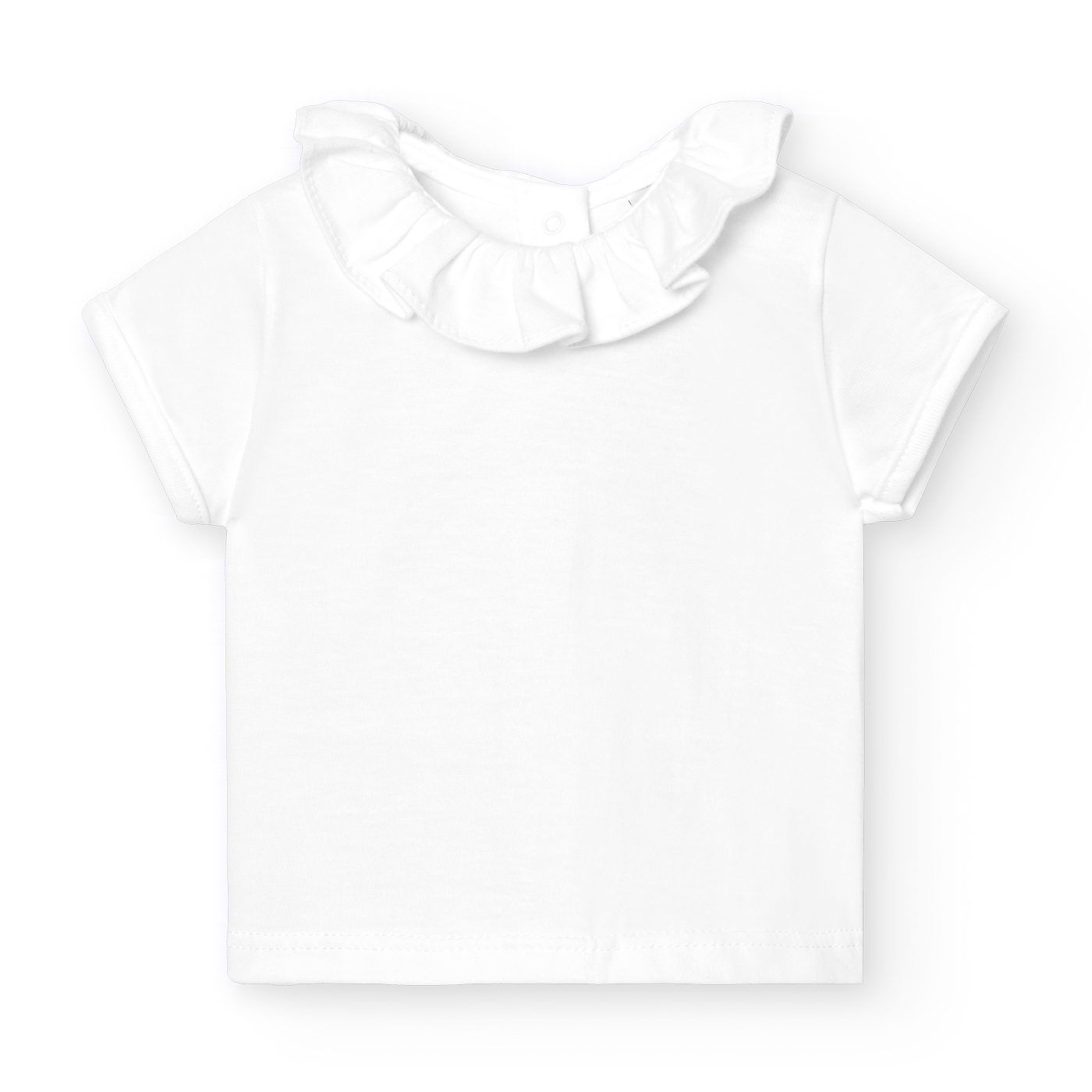 Basicos Babidu pack de 2 camisetas cuello volante manga corta